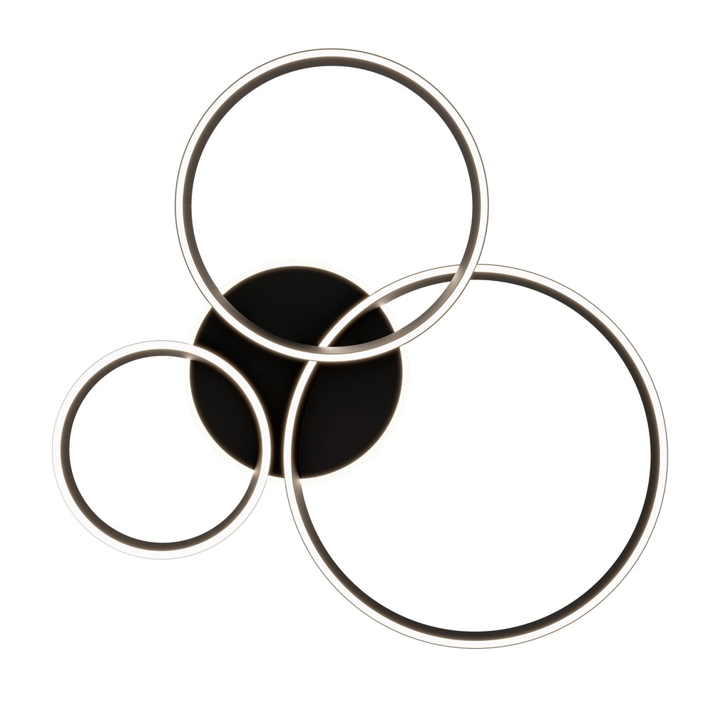Modern ceiling lamp Girifalco black 96 x 84cm