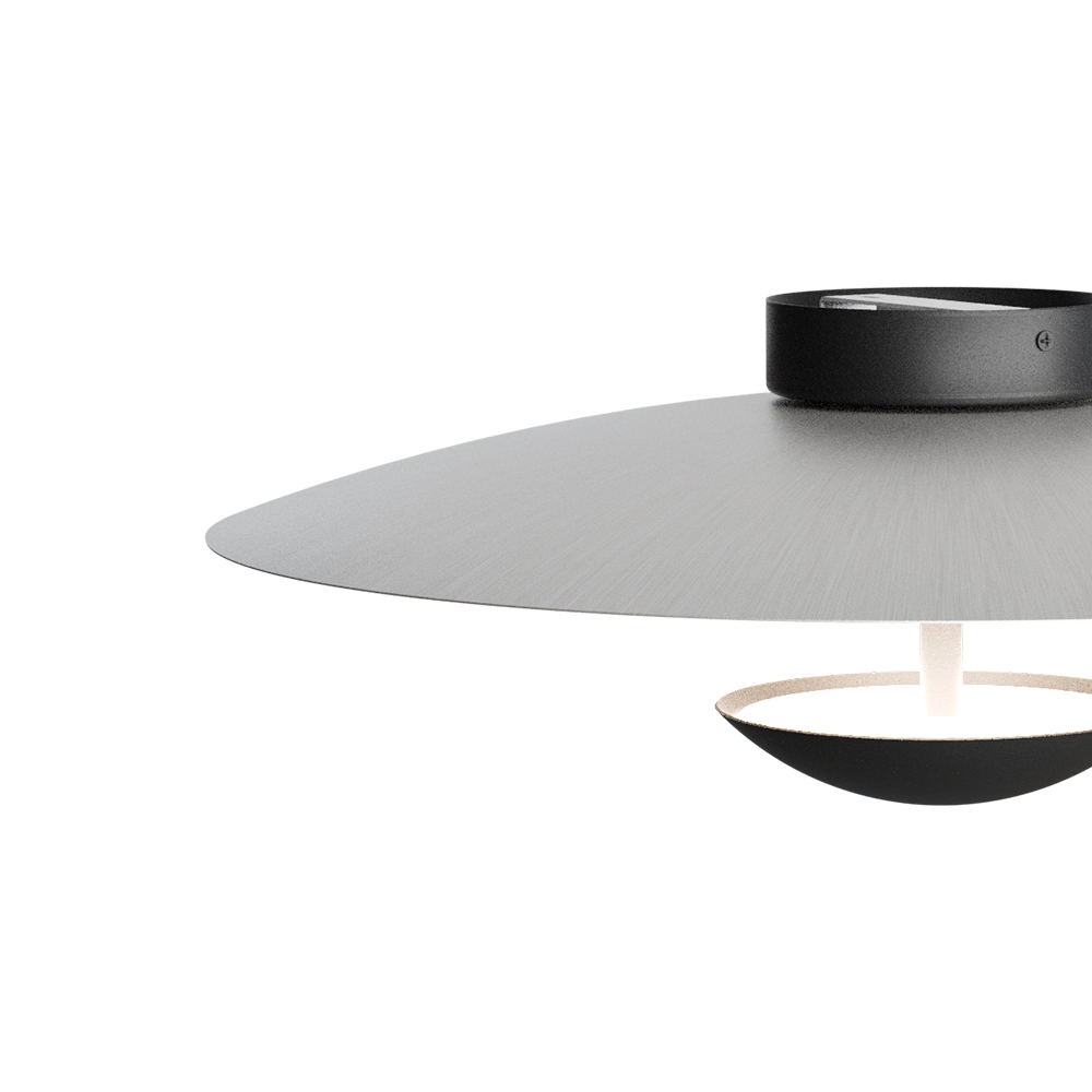 Ceiling lamp 16cm Scala Ø 45cm black with nickel Masterlight 8718121397436