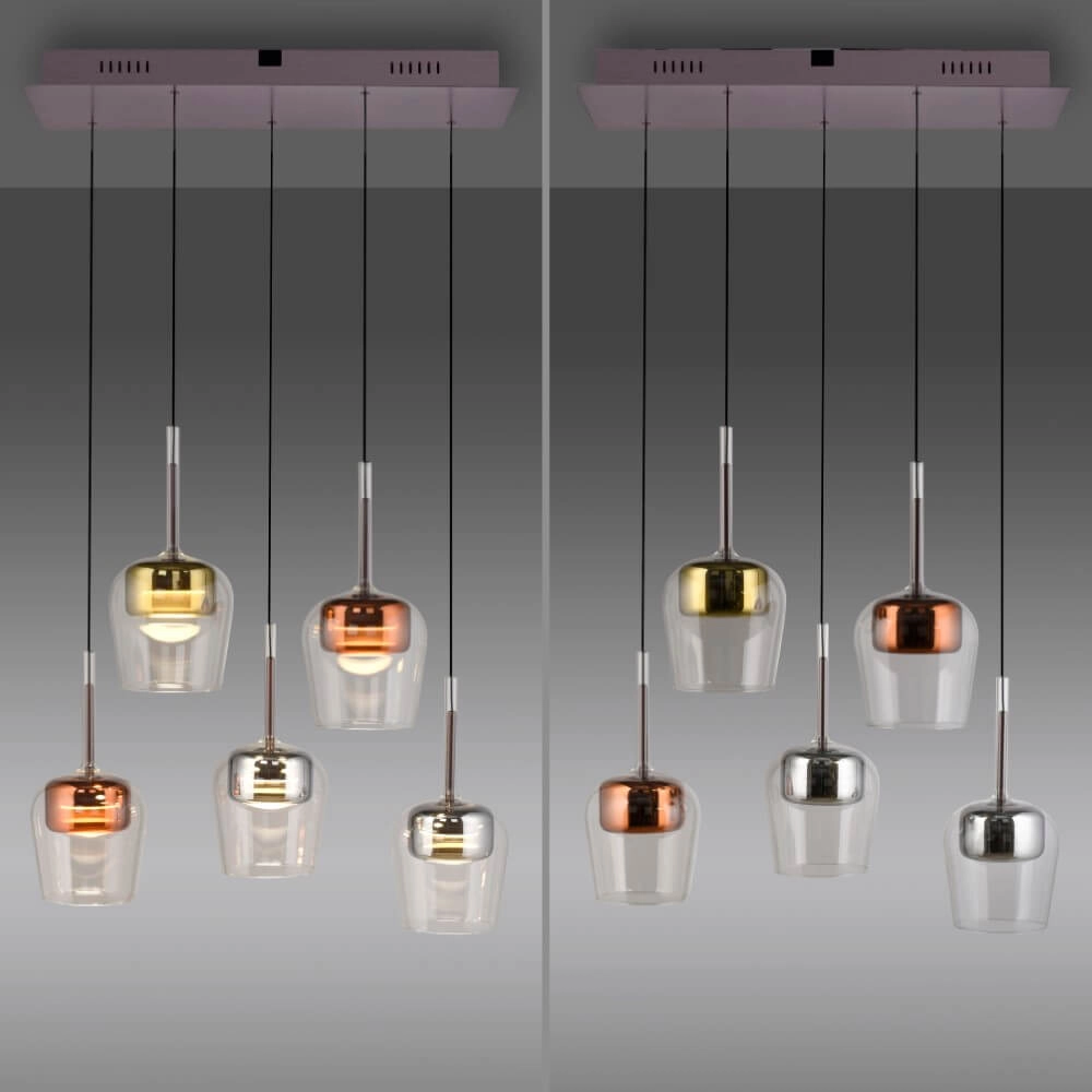 5-light pendant lamp Q-Kon Multiple colors Paul Neuhaus 4012248383889