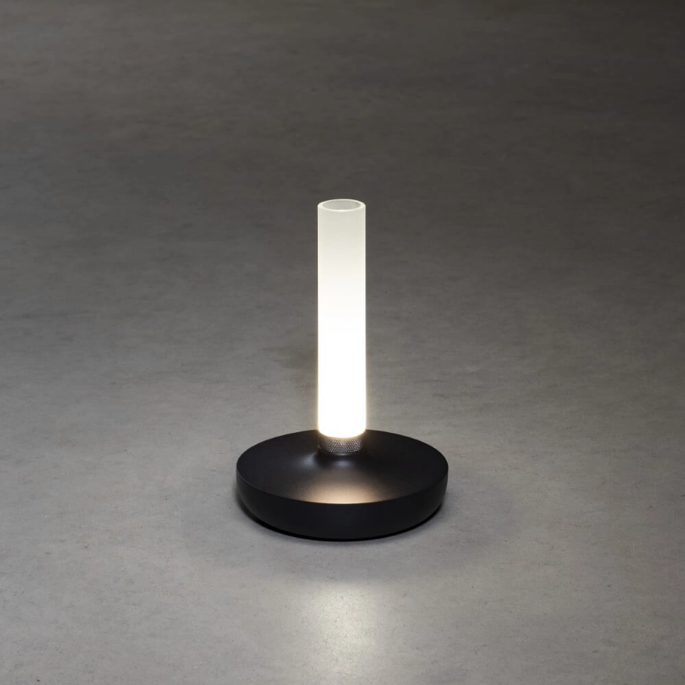Rechargeable table lamp Biarritz black KonstSmide 7318308277530