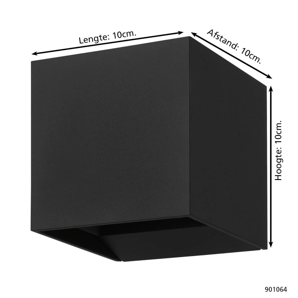 Wall spotlight Calpino 3 black 10x10x10cm Eglo 9008606297665