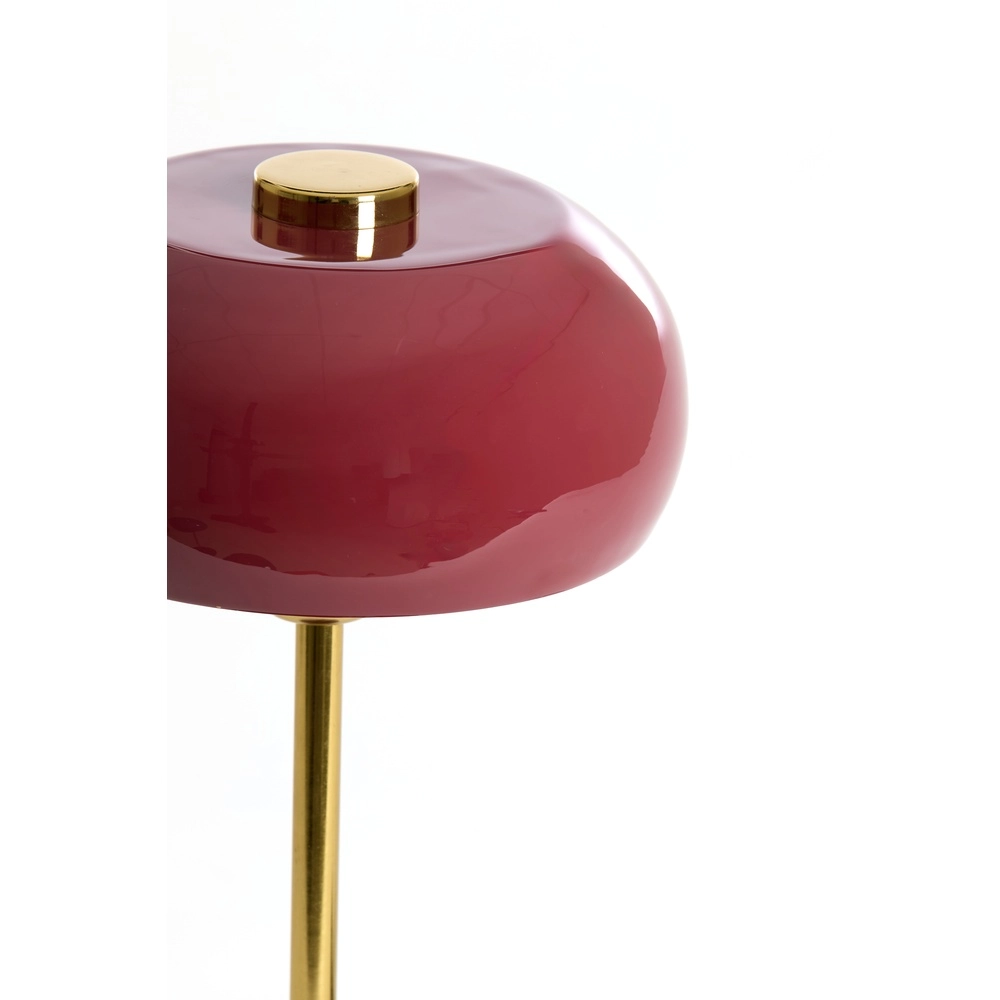 Table lamp Surin Ø 23cm - gloss burgundy with gold Light & Living 8717807743444