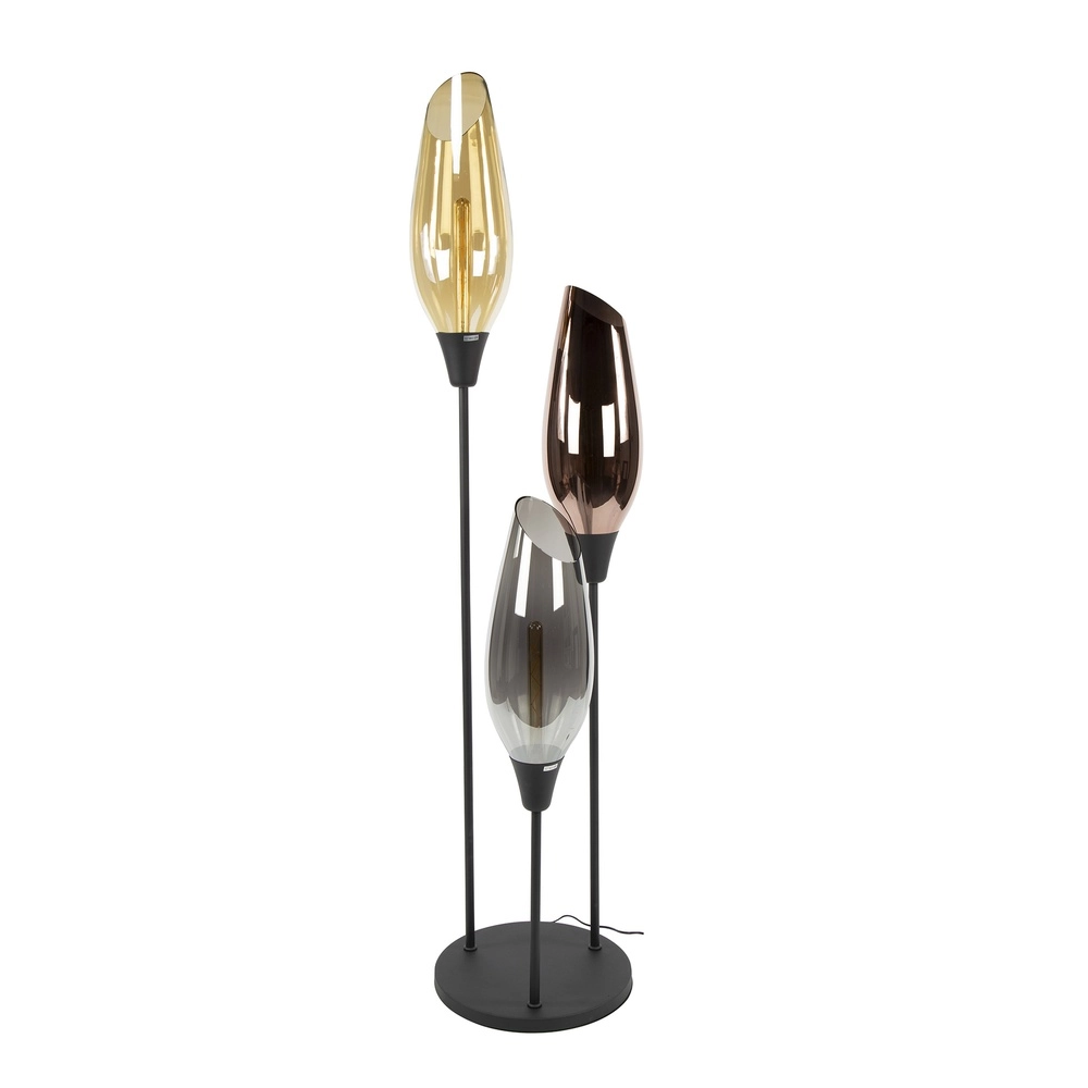 Glass floor lamp Cocoon 3x E27 - 168cm - XL glass Lyora 8716803511897