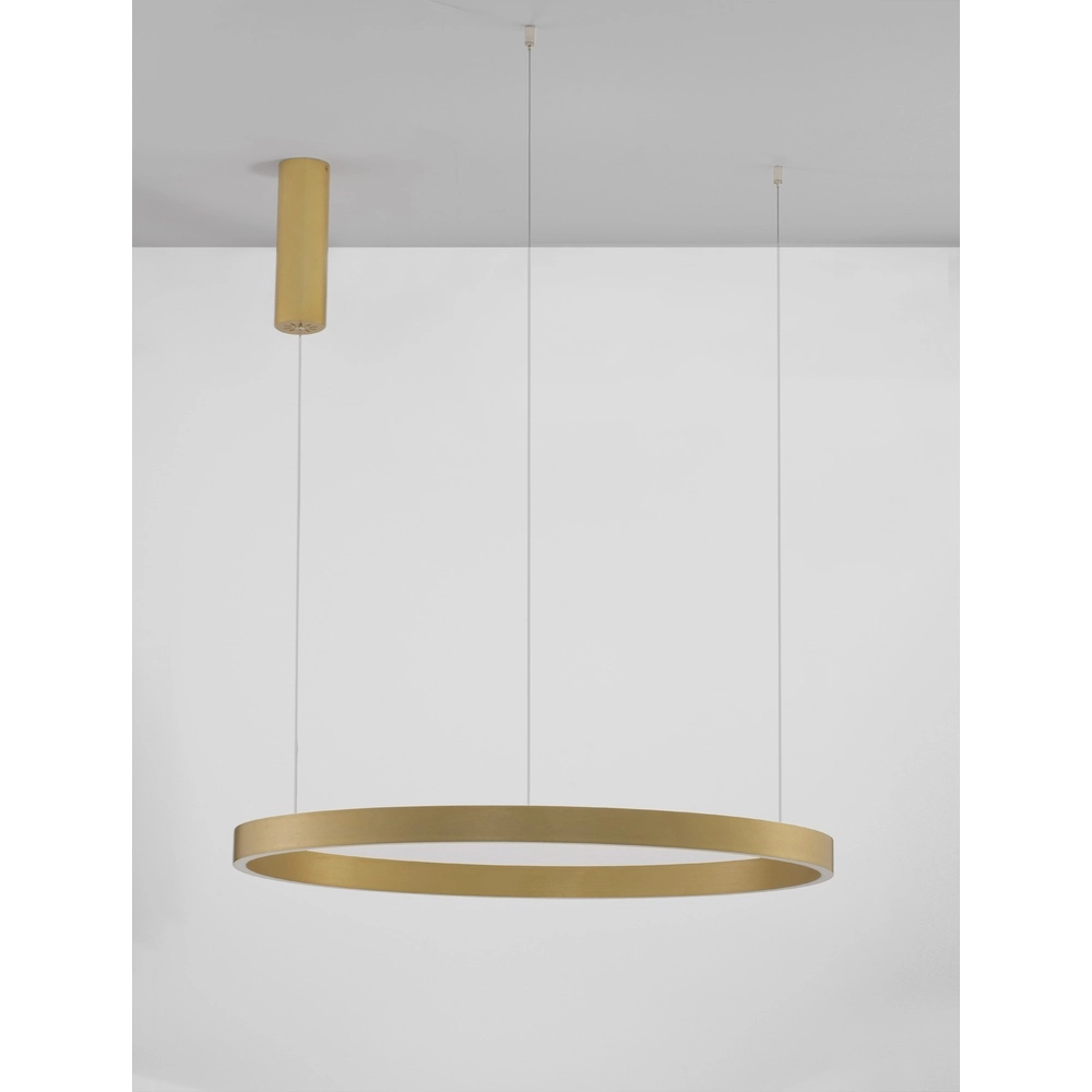 Golden pendant lamp Elowen design Ø 80cm Lyora 5212017439109