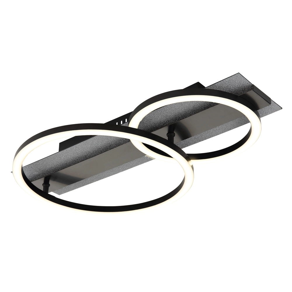 Black ceiling lamp Norberto 2 rings Globo 9007371566839