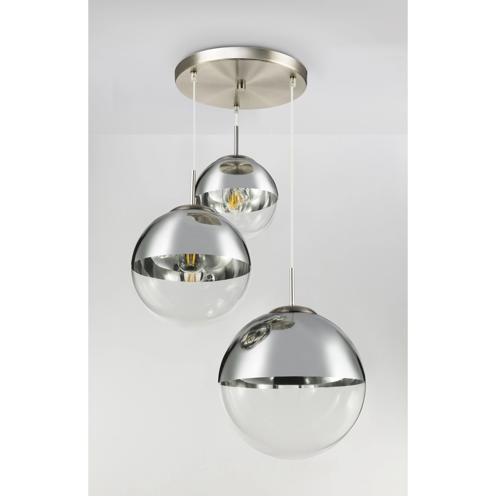 3-light pendant lamp Varus nickel Globo 9007371383443