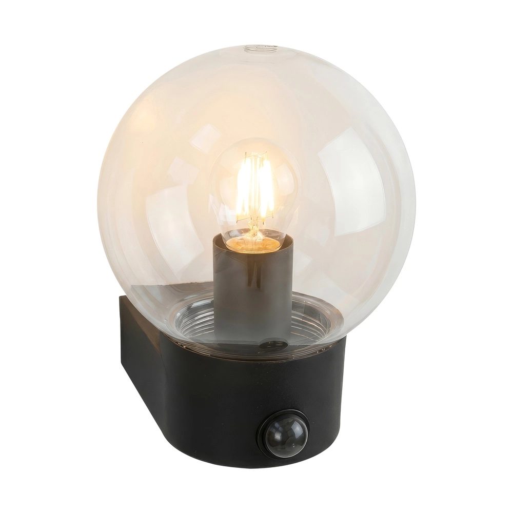 Wall lamp bulb Marina Black with sensor