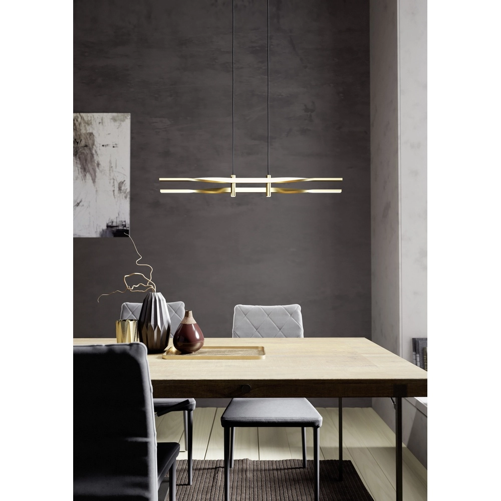 Sleek gold led pendant lamp Colmeal Eglo 9008606313648