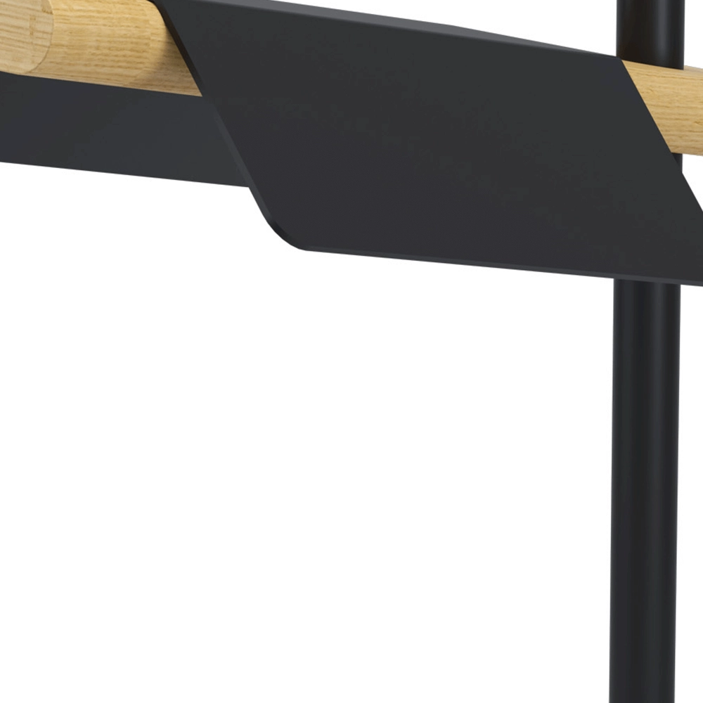Desk lamp Ermua black with wood Eglo 9002759988371