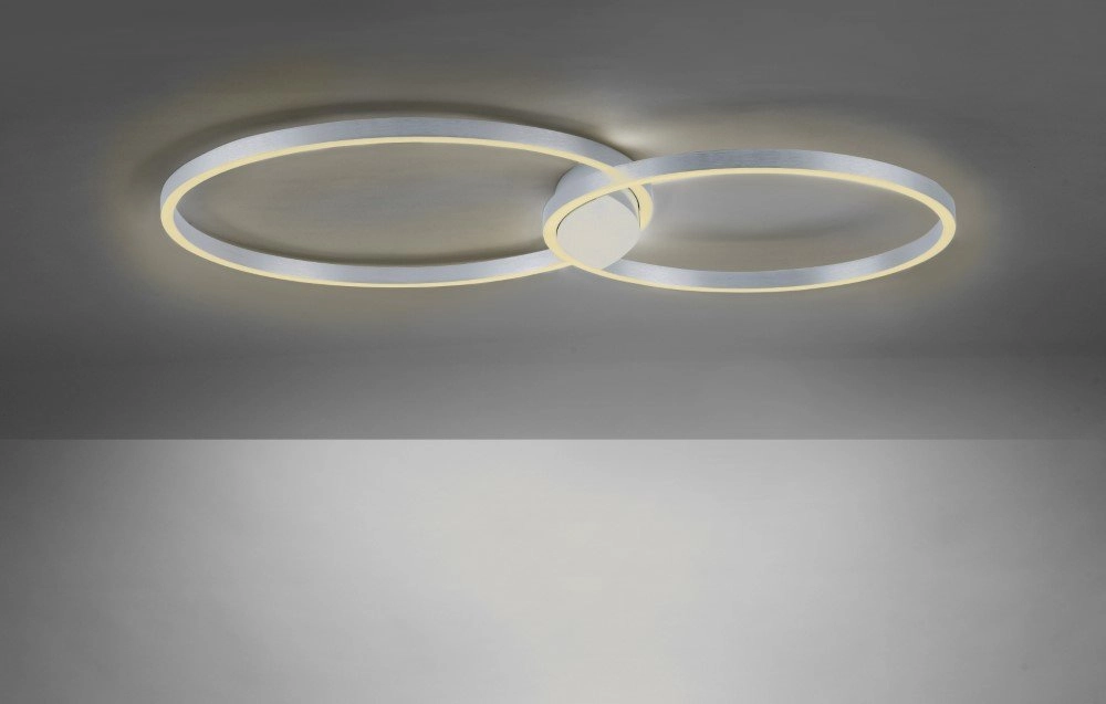 Design ceiling lamp Q-Kate 2-ring 96cm gray Paul Neuhaus 4012248333549