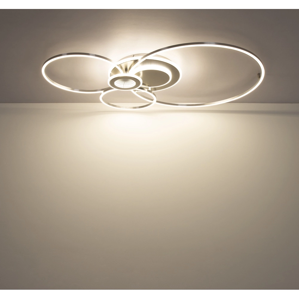 Silver Grey Ceiling Lamp Beltran Design Globo 9007371583690