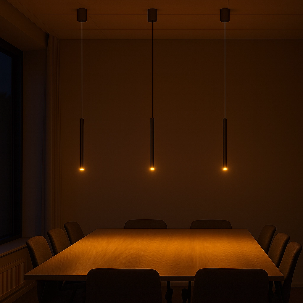 Narrow pendant lamp Laser 490 Chocolate brown Lyora 5903139104517