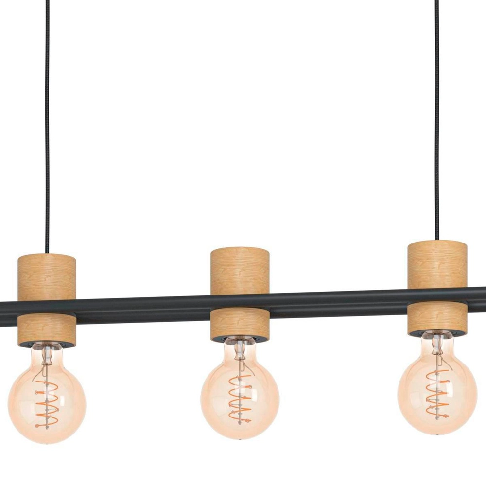 Pendant lamp Chieveley with wood look - 5x E27 Eglo 9002759435417