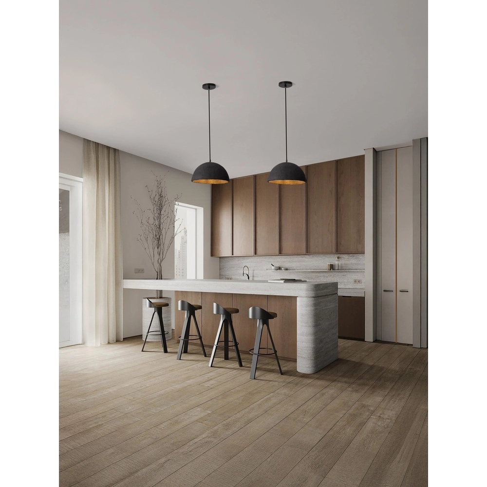Black pendant lamp Talcum Ø 32cm Lyora 5212017468260