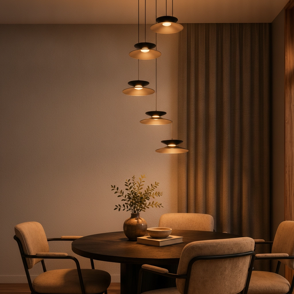 Design pendant lamp Morfi 5-light black