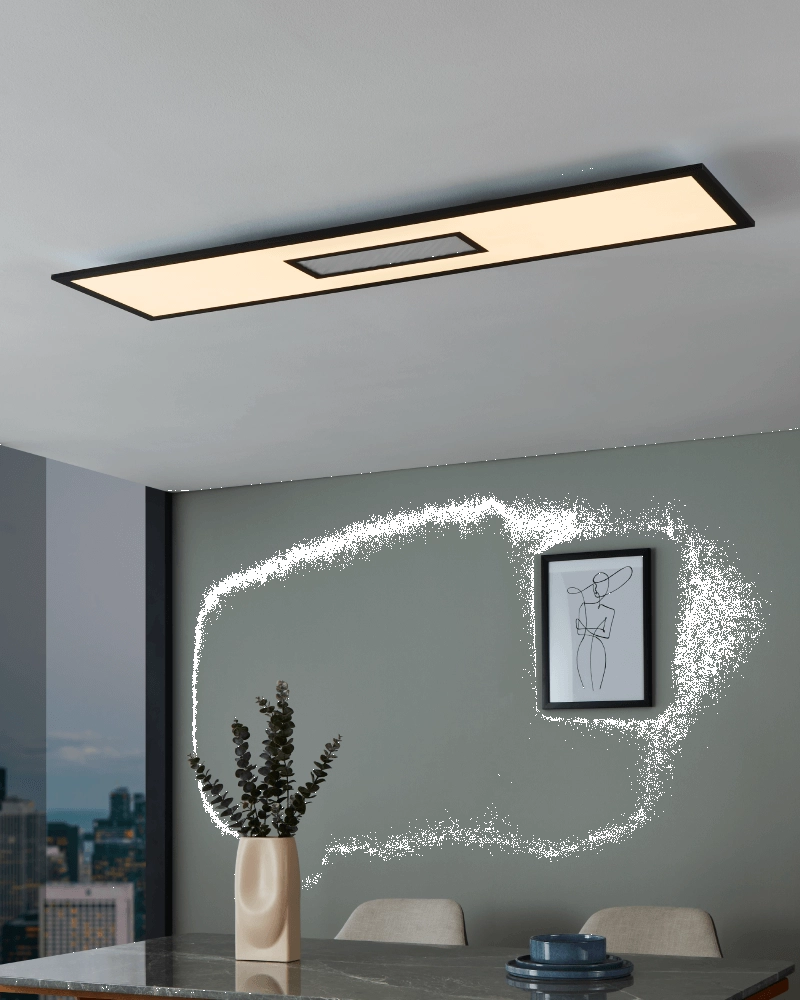 Black LED ceiling light Bordonara 120x30 Eglo 9008606244744