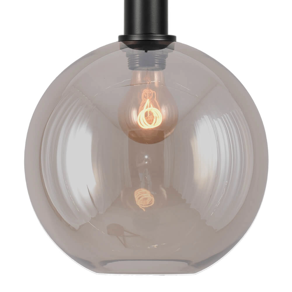 Hanging lamp Ø 25cm Bella 2 Black with gold glass Masterlight 8718121334301