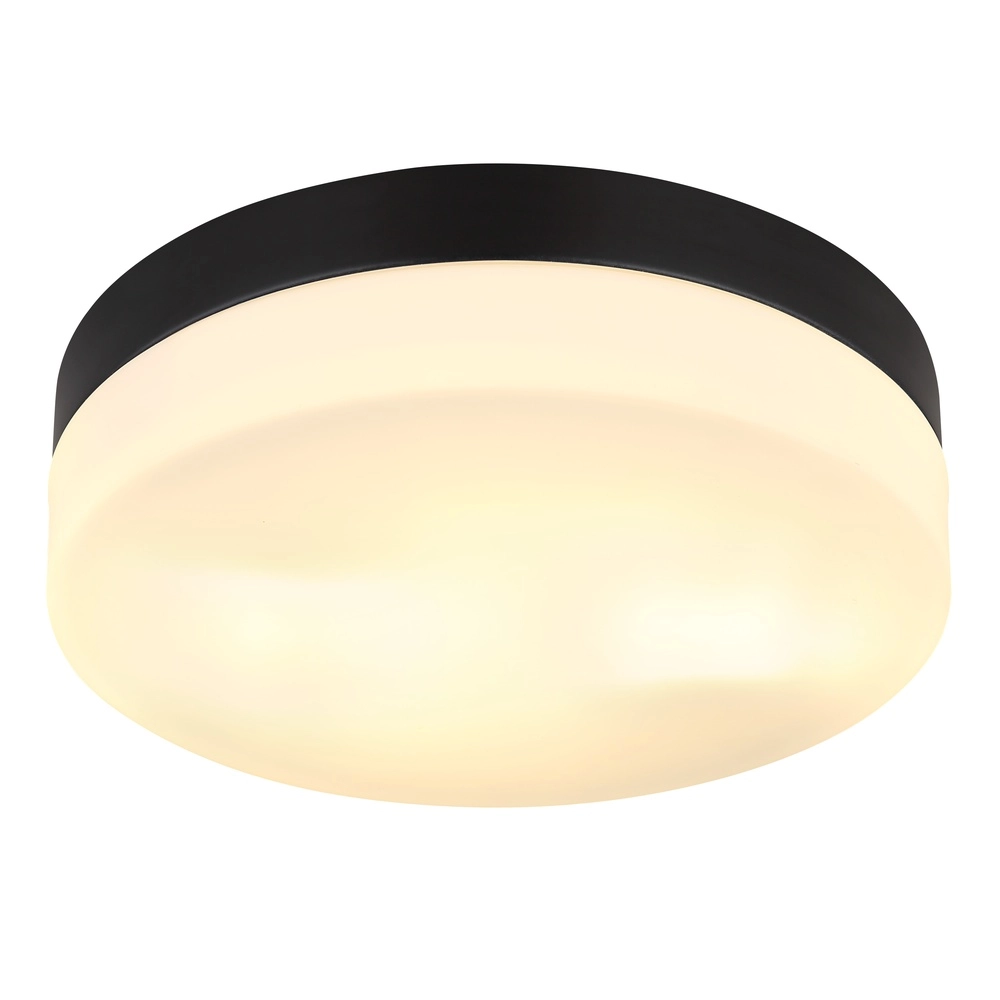Design ceiling light Vranos black for outdoor use Ø 24cm