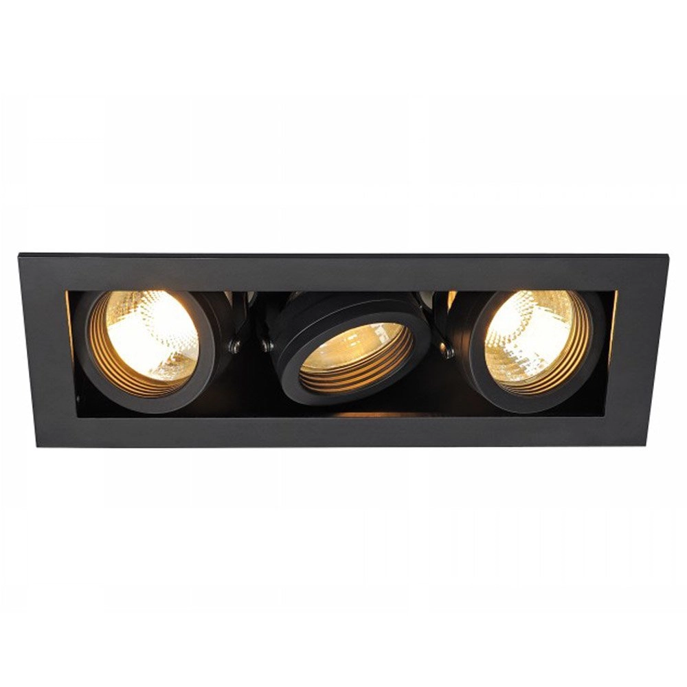 Recessed spotlight Kadux 3 GU10 9cm black