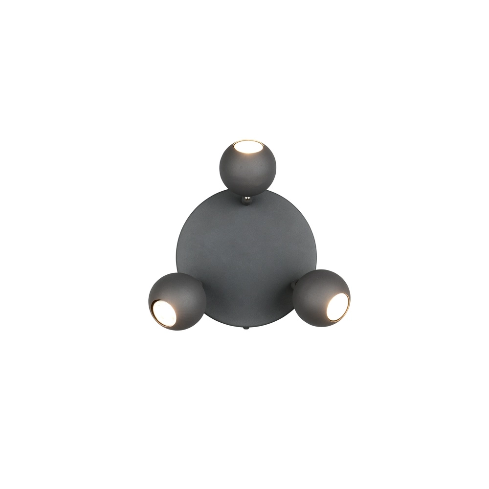 Surface-mounted spot Enaro 3-light anthracite