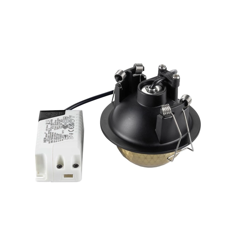 Recessed spotlight Dysko black with gold SLV 4024163316712