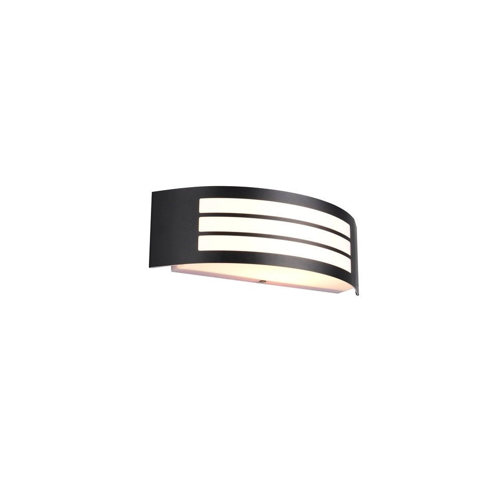 Black wall lamp Ceuta Front door