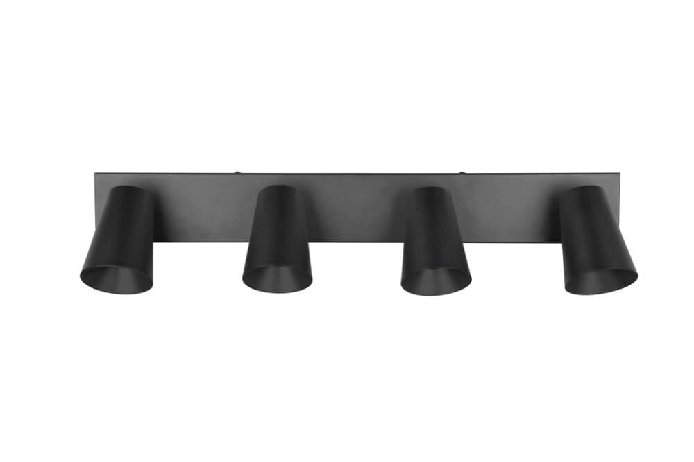 4-light surface-mounted spotlight Sharp black Trio 4017807613100