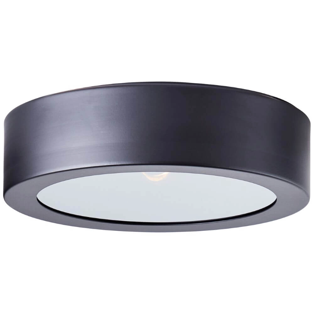 Black ceiling lamp Sandros Ø 23cm with glass