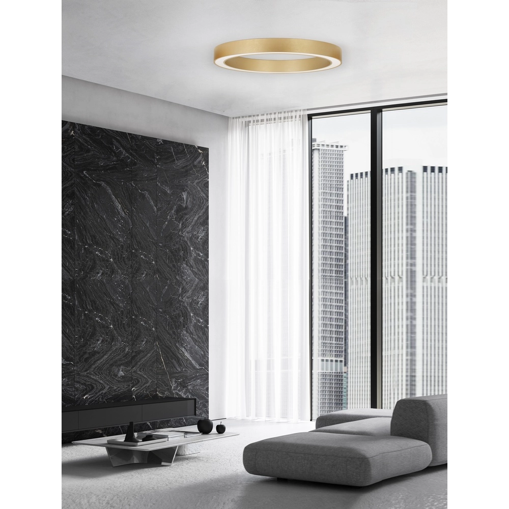 Ceiling lamp Morbido gold Ø 80cm