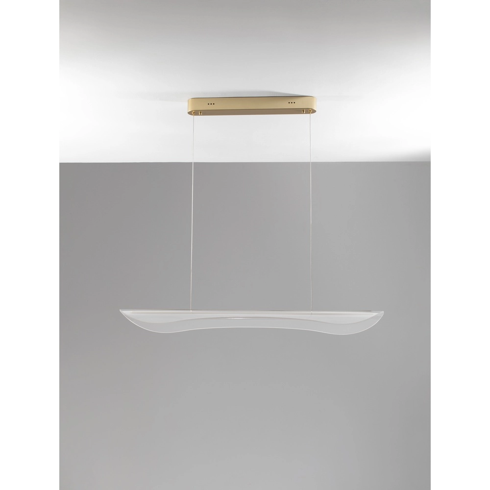 Pendant lamp Agos gold with plastic narrow Lyora 5212017439345