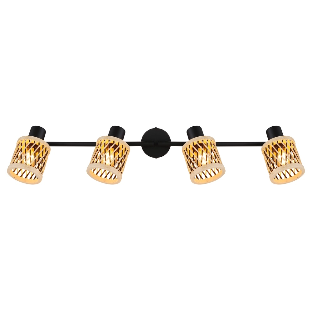 Wall lamp Mali 4-light black with caps Globo 9007371522729