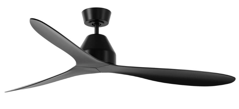 Ceiling fan black without lamp Whitehaven Ø 143cm IP55