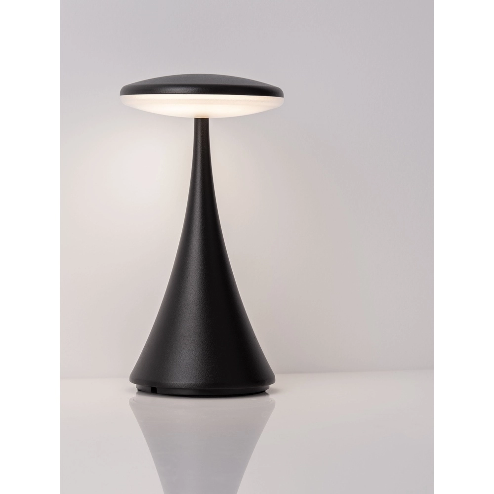 Table lamp Elbo black rechargeable with USB
