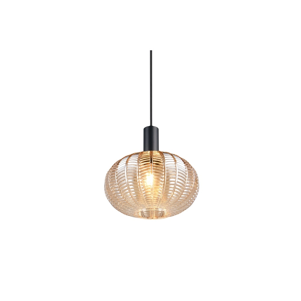 Classic pendant lamp Elvezia Amber glass Trio 4017807677768