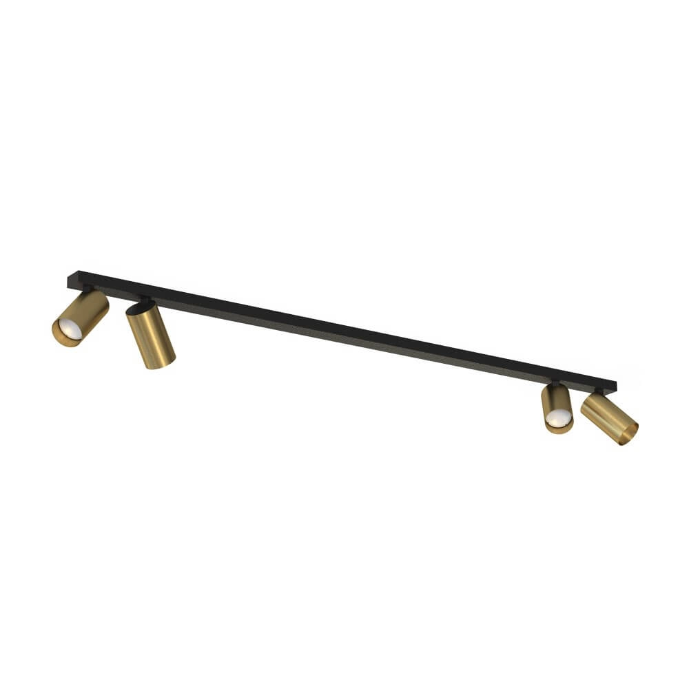 Gold surface-mounted spotlight Mono 4-light