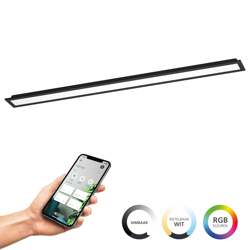 Ceiling lamp Moradillo 3-step CCT black 14.5cm