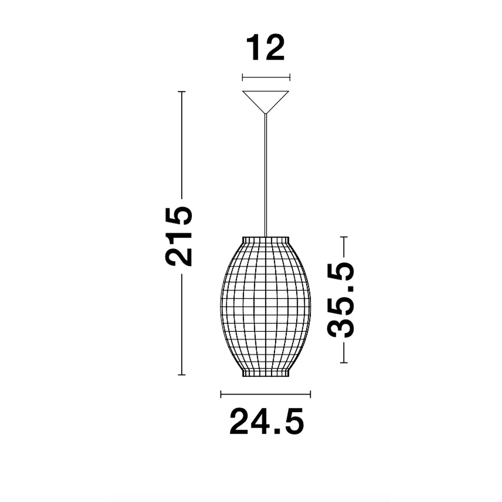 Rattan pendant lamp Griffin Ø 24.5cm Lyora 5212017421340