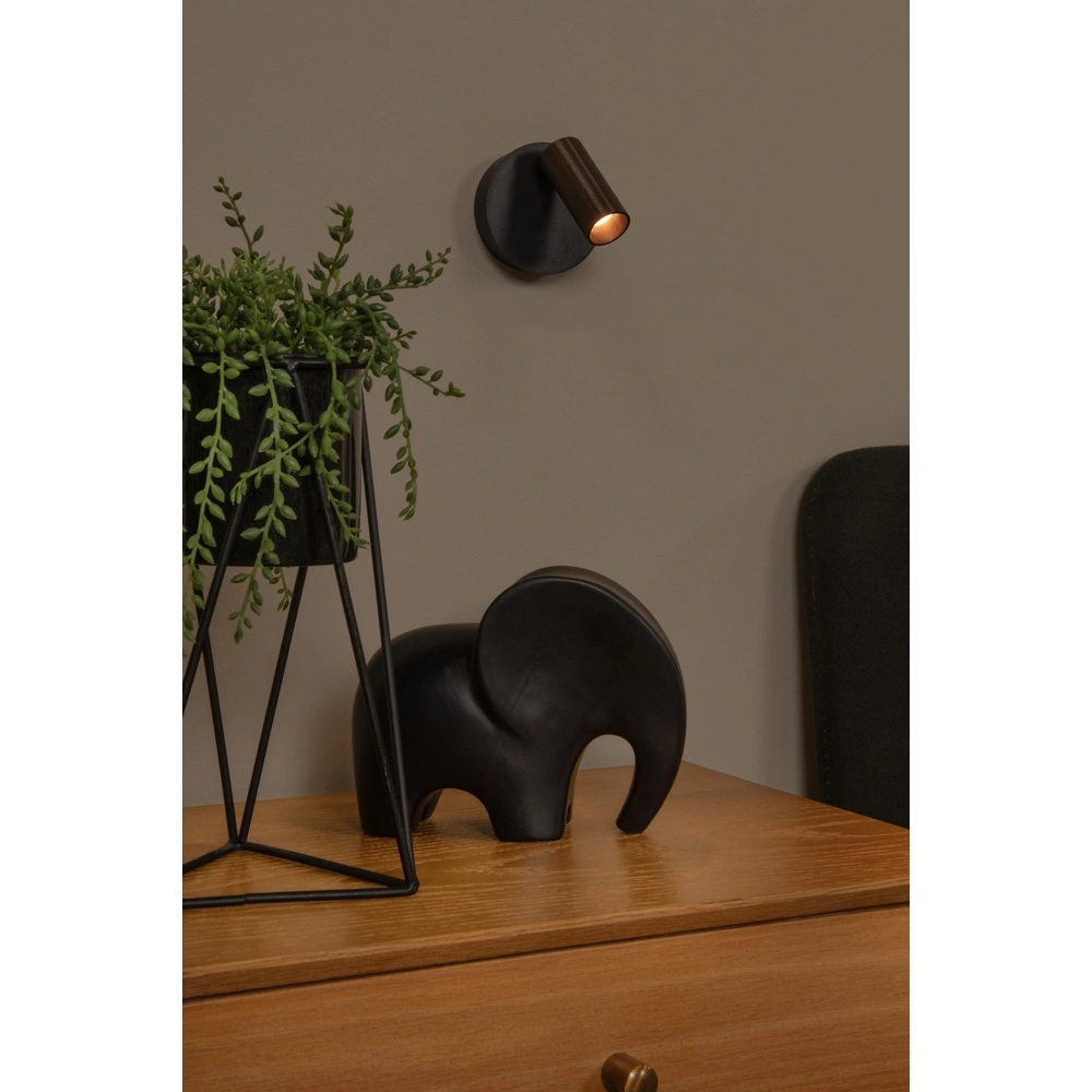 Rechargeable wall lamp Toni Magnetic Coffee Brown Lucide 5411212290557