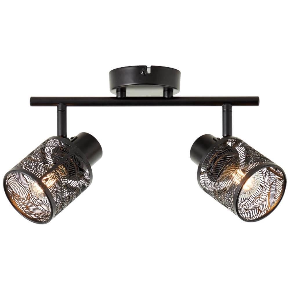 Black ceiling lamp Bano 2-light