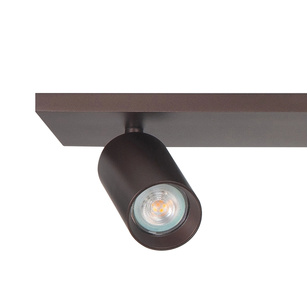 Surface-mounted spot Mila 4-light straight chocolate Highlight 8718379050480