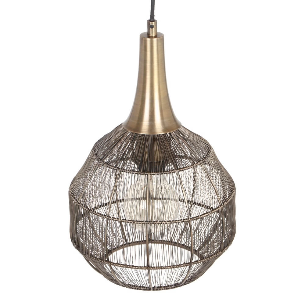 Round pendant lamp Soraya Ø 26cm - bronze Trio 4017807617481