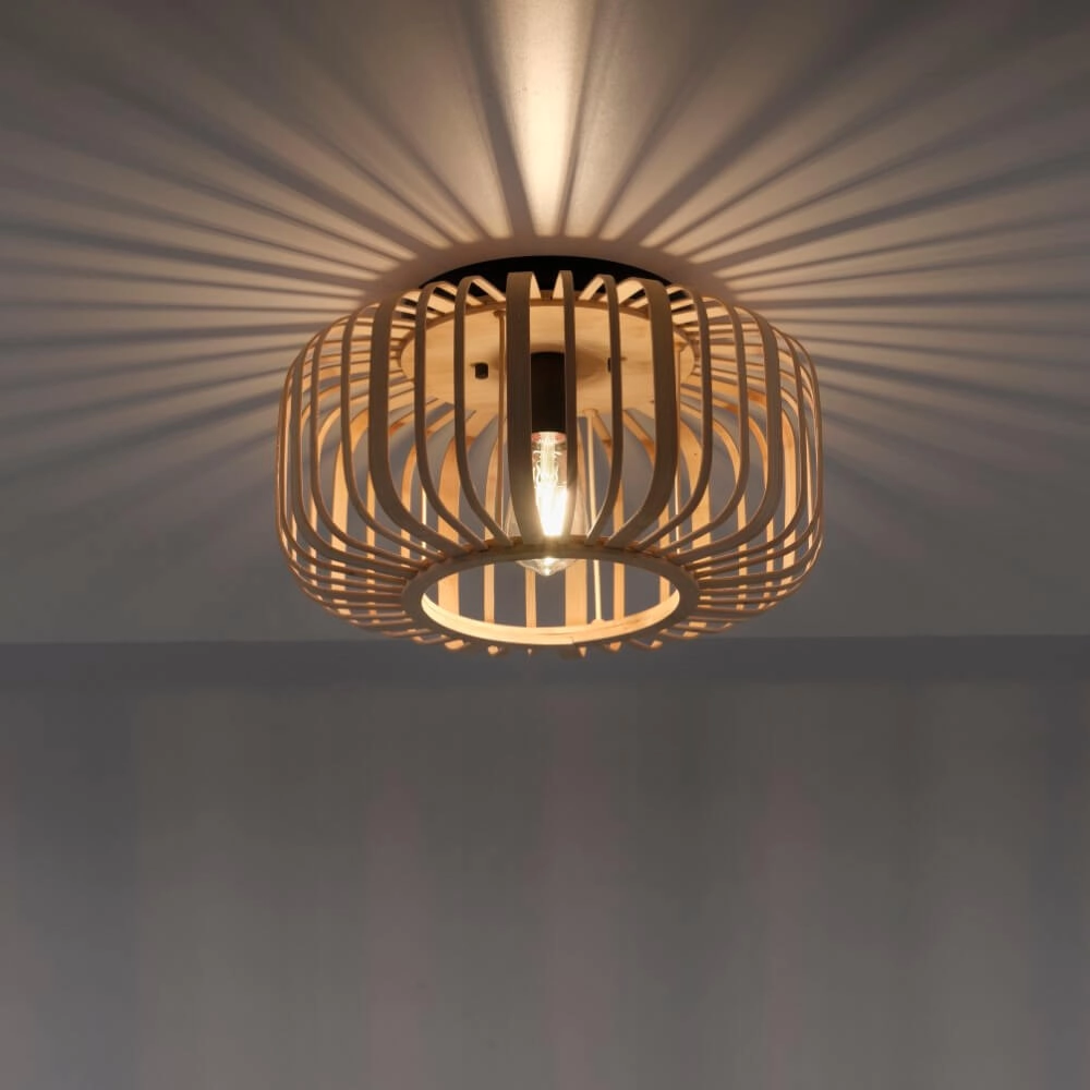 Ceiling lamp wood Racoon Ø 42cm Just Light 4043689984366
