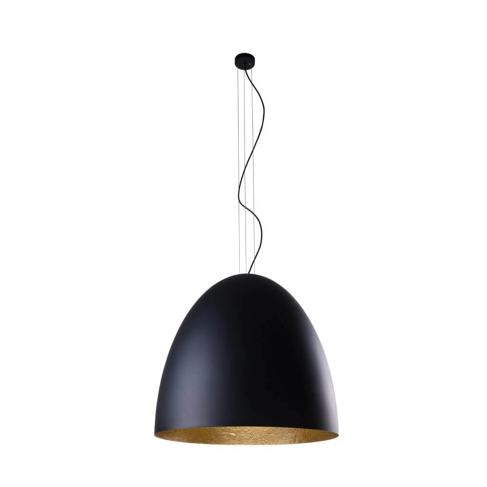 Black hanging lamp Egg XL Ø 75cm Lyora 5903139902694
