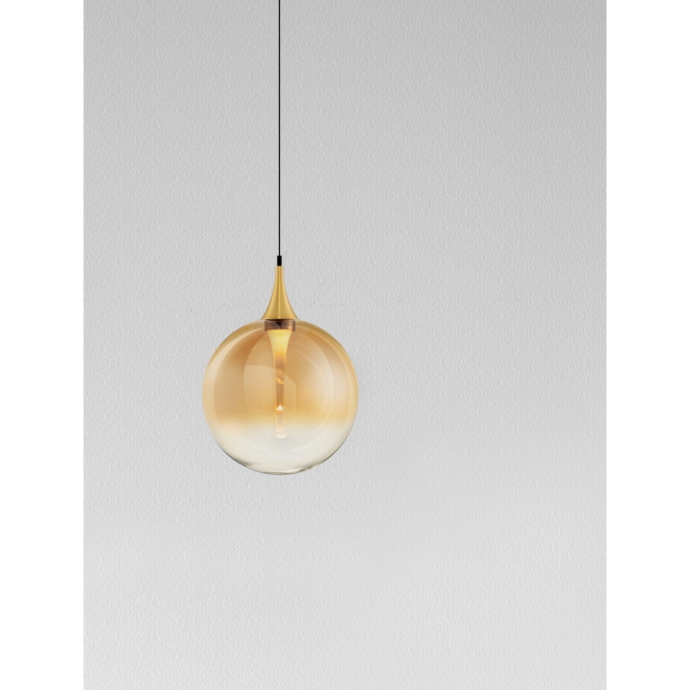 Pendant lamp Orenda Single amber glass
