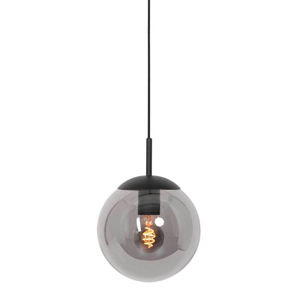 Black glass hanging lamp Bolique Ø 20cm Steinhauer 8712746166361