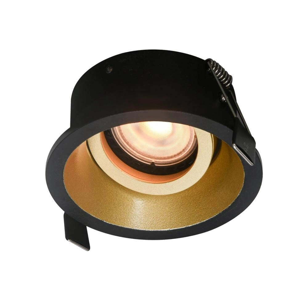 Round recessed spotlight Roura Black with gold inside Artdelight 8720701102644