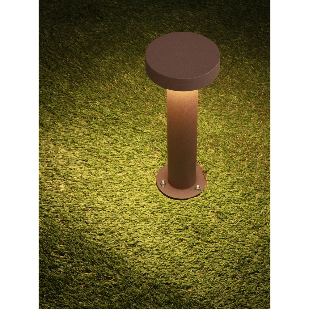 Desing garden lamp Gong rust brown 30cm - 2700K