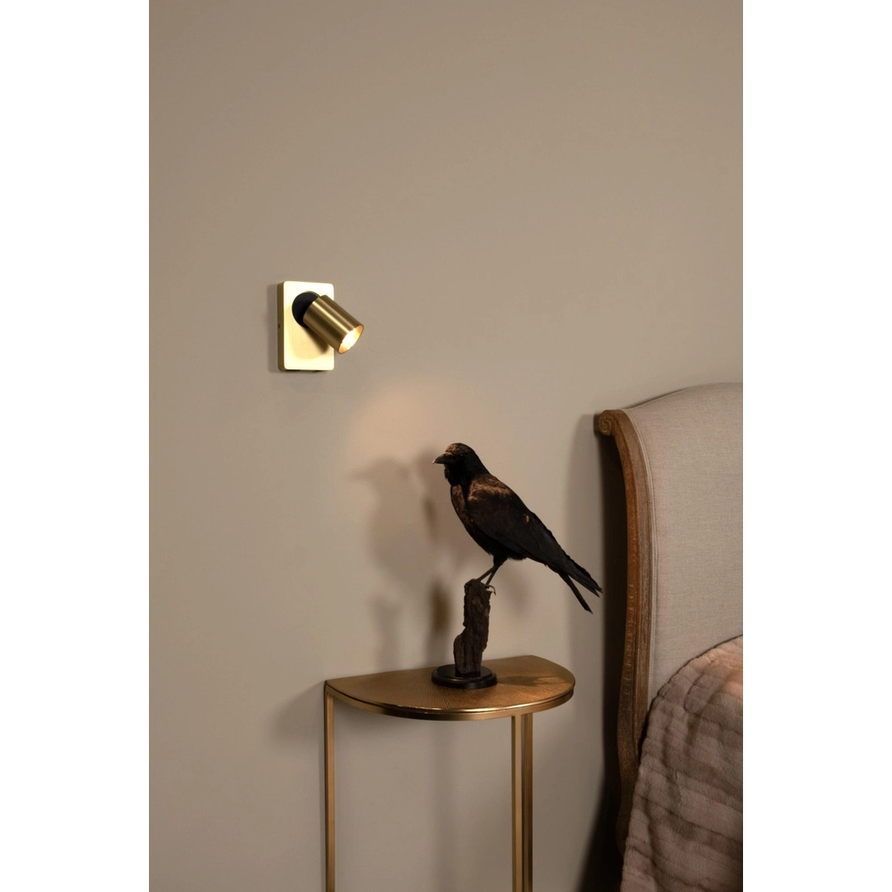 Bedside lamp Nigel with USB charging point gold Lucide 5411212092953