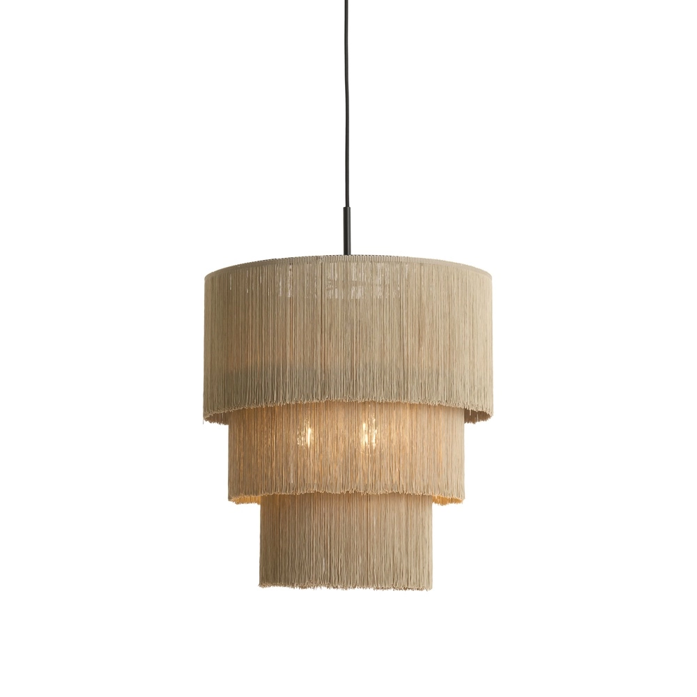 String pendant lamp Malaika Ø 45cm - taupe Light & Living 8717807816391