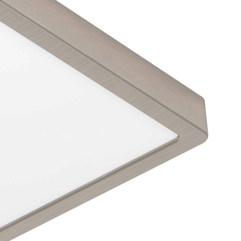 Stainless steel ceiling lamp Fueva 5 28.5 by 28.5cm Eglo 9008606244942